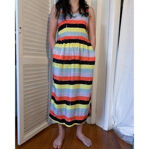DUSEN DUSEN Rainbow Brick Dress with Pockets